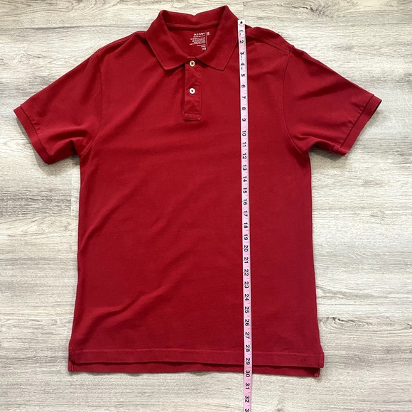 2 Old Navy Polos 100% Cotton Red and Gray Size Medium - Picture 11 of 11